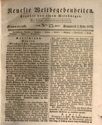 Neueste Weltbegebenheiten (Kemptner Zeitung) Samstag 9. Februar 1828