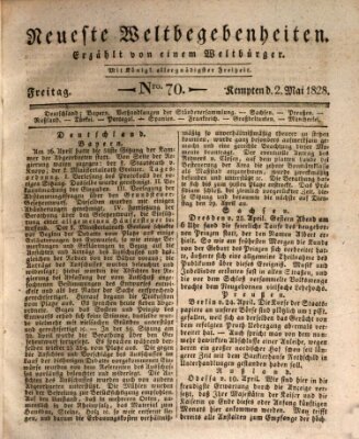 Neueste Weltbegebenheiten (Kemptner Zeitung) Freitag 2. Mai 1828