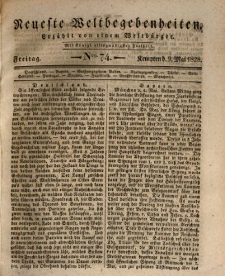 Neueste Weltbegebenheiten (Kemptner Zeitung) Freitag 9. Mai 1828