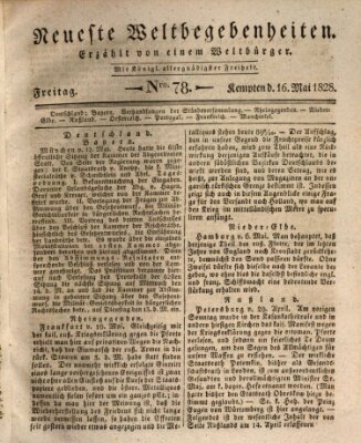 Neueste Weltbegebenheiten (Kemptner Zeitung) Freitag 16. Mai 1828