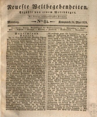 Neueste Weltbegebenheiten (Kemptner Zeitung) Montag 26. Mai 1828