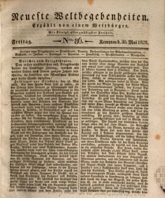 Neueste Weltbegebenheiten (Kemptner Zeitung) Freitag 30. Mai 1828