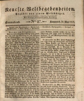 Neueste Weltbegebenheiten (Kemptner Zeitung) Samstag 31. Mai 1828
