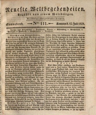 Neueste Weltbegebenheiten (Kemptner Zeitung) Samstag 12. Juli 1828