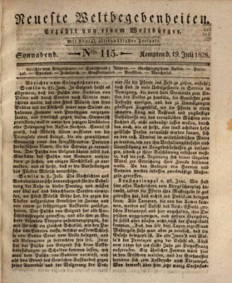 Neueste Weltbegebenheiten (Kemptner Zeitung) Samstag 19. Juli 1828