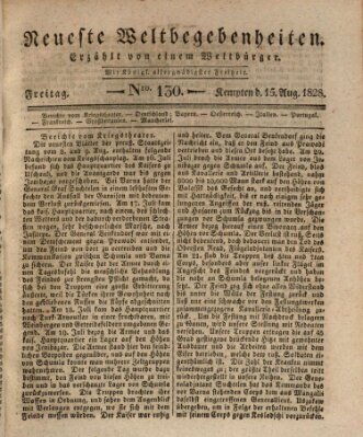 Neueste Weltbegebenheiten (Kemptner Zeitung) Freitag 15. August 1828