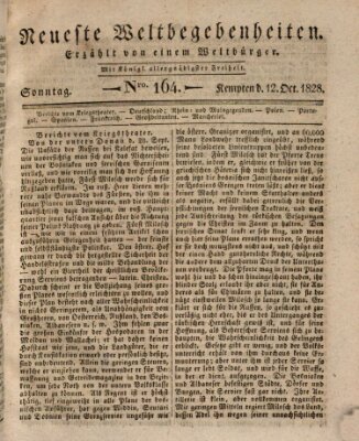 Neueste Weltbegebenheiten (Kemptner Zeitung) Sonntag 12. Oktober 1828