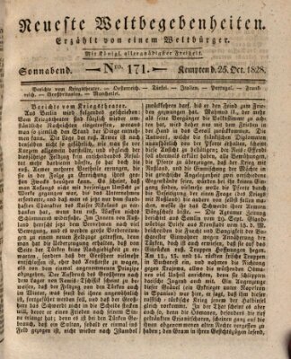 Neueste Weltbegebenheiten (Kemptner Zeitung) Samstag 25. Oktober 1828