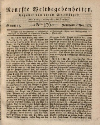 Neueste Weltbegebenheiten (Kemptner Zeitung) Sonntag 2. November 1828