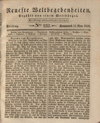 Neueste Weltbegebenheiten (Kemptner Zeitung) Freitag 14. November 1828