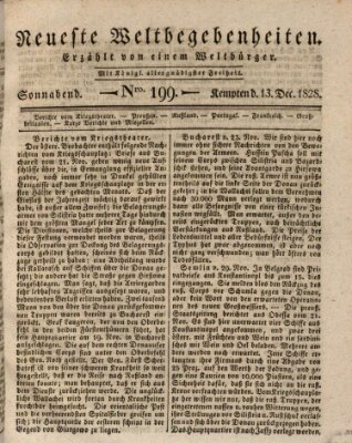 Neueste Weltbegebenheiten (Kemptner Zeitung) Samstag 13. Dezember 1828