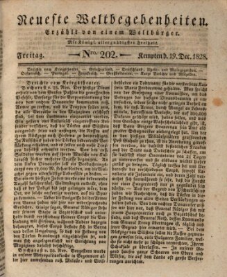 Neueste Weltbegebenheiten (Kemptner Zeitung) Freitag 19. Dezember 1828