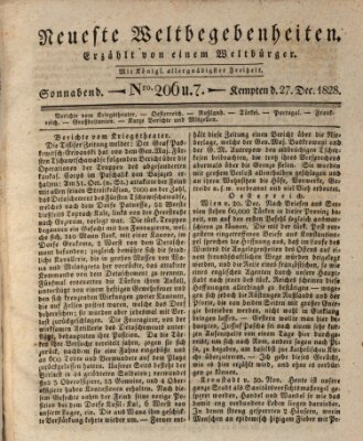 Neueste Weltbegebenheiten (Kemptner Zeitung) Samstag 27. Dezember 1828