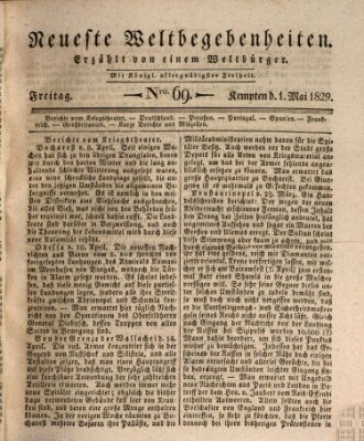 Neueste Weltbegebenheiten (Kemptner Zeitung) Freitag 1. Mai 1829