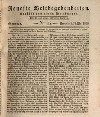 Neueste Weltbegebenheiten (Kemptner Zeitung) Sonntag 24. Mai 1829