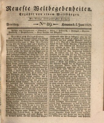 Neueste Weltbegebenheiten (Kemptner Zeitung) Freitag 5. Juni 1829