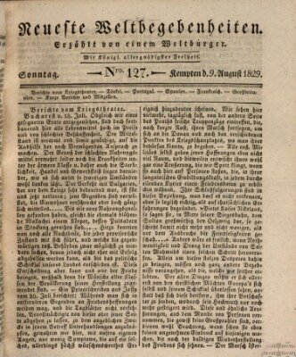 Neueste Weltbegebenheiten (Kemptner Zeitung) Sonntag 9. August 1829