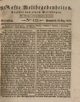 Neueste Weltbegebenheiten (Kemptner Zeitung) Dienstag 18. August 1829