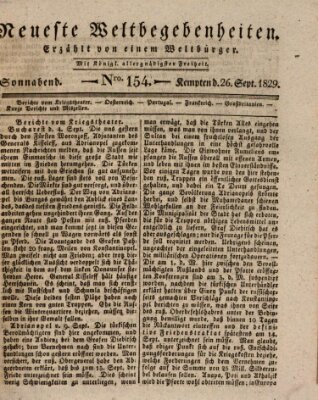 Neueste Weltbegebenheiten (Kemptner Zeitung) Samstag 26. September 1829