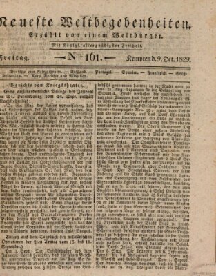 Neueste Weltbegebenheiten (Kemptner Zeitung) Freitag 9. Oktober 1829