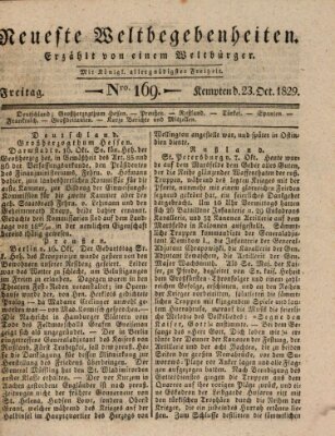 Neueste Weltbegebenheiten (Kemptner Zeitung) Freitag 23. Oktober 1829