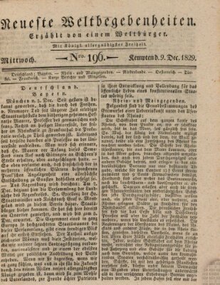 Neueste Weltbegebenheiten (Kemptner Zeitung) Mittwoch 9. Dezember 1829