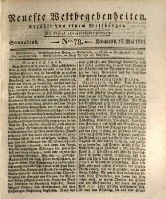 Neueste Weltbegebenheiten (Kemptner Zeitung) Samstag 15. Mai 1830