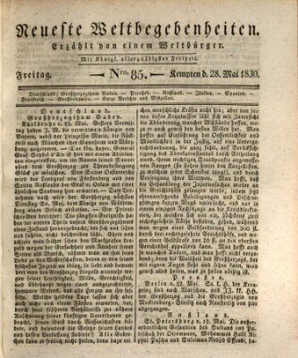 Neueste Weltbegebenheiten (Kemptner Zeitung) Freitag 28. Mai 1830