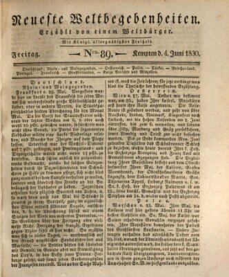 Neueste Weltbegebenheiten (Kemptner Zeitung) Freitag 4. Juni 1830