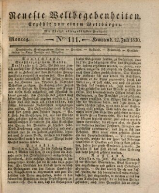 Neueste Weltbegebenheiten (Kemptner Zeitung) Montag 12. Juli 1830