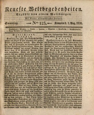 Neueste Weltbegebenheiten (Kemptner Zeitung) Sonntag 1. August 1830