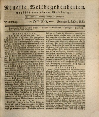 Neueste Weltbegebenheiten (Kemptner Zeitung) Dienstag 5. Oktober 1830