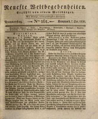 Neueste Weltbegebenheiten (Kemptner Zeitung) Donnerstag 7. Oktober 1830