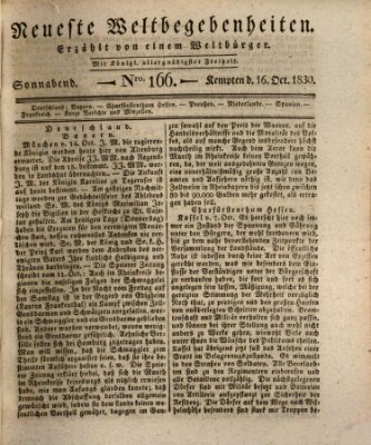 Neueste Weltbegebenheiten (Kemptner Zeitung) Samstag 16. Oktober 1830