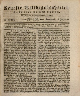 Neueste Weltbegebenheiten (Kemptner Zeitung) Dienstag 19. Oktober 1830