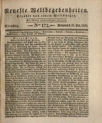 Neueste Weltbegebenheiten (Kemptner Zeitung) Dienstag 26. Oktober 1830