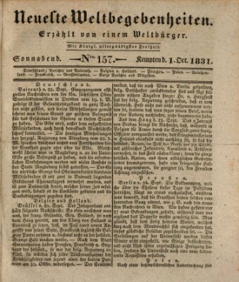 Neueste Weltbegebenheiten (Kemptner Zeitung) Samstag 1. Oktober 1831