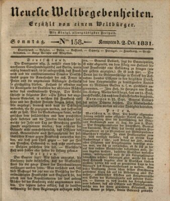 Neueste Weltbegebenheiten (Kemptner Zeitung) Sonntag 2. Oktober 1831