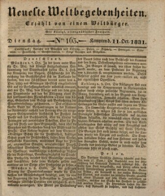 Neueste Weltbegebenheiten (Kemptner Zeitung) Dienstag 11. Oktober 1831