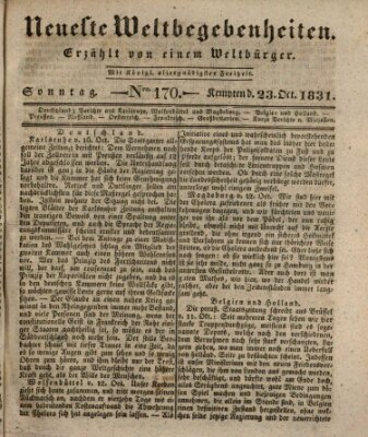 Neueste Weltbegebenheiten (Kemptner Zeitung) Sonntag 23. Oktober 1831