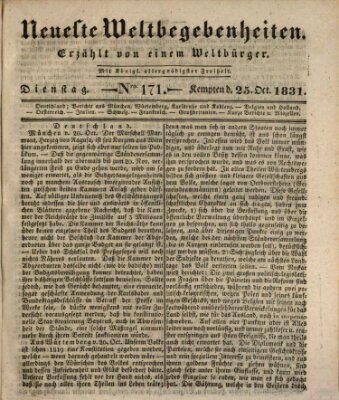 Neueste Weltbegebenheiten (Kemptner Zeitung) Dienstag 25. Oktober 1831