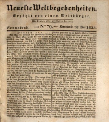 Neueste Weltbegebenheiten (Kemptner Zeitung) Samstag 18. Mai 1833