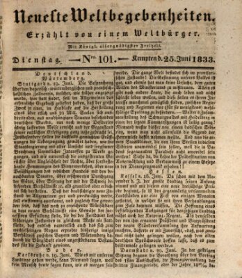 Neueste Weltbegebenheiten (Kemptner Zeitung) Dienstag 25. Juni 1833