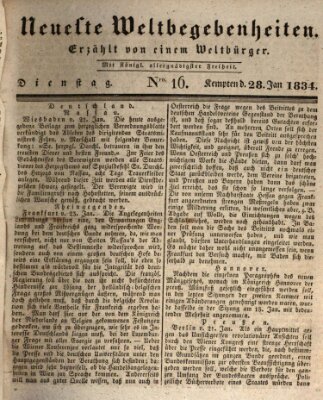 Neueste Weltbegebenheiten (Kemptner Zeitung) Dienstag 28. Januar 1834