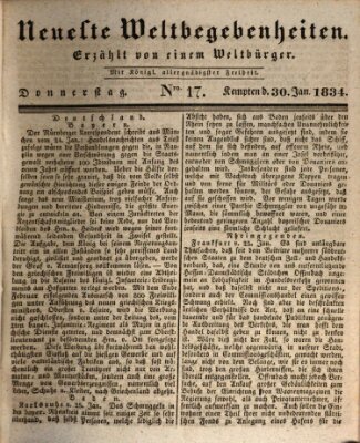 Neueste Weltbegebenheiten (Kemptner Zeitung) Donnerstag 30. Januar 1834