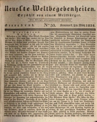 Neueste Weltbegebenheiten (Kemptner Zeitung) Samstag 29. März 1834