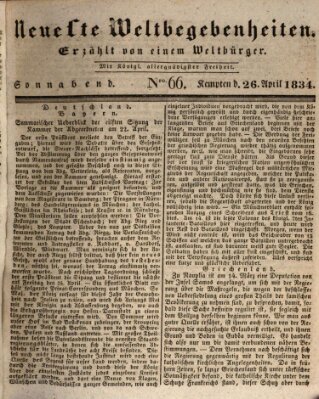 Neueste Weltbegebenheiten (Kemptner Zeitung) Samstag 26. April 1834