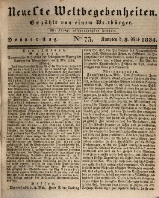 Neueste Weltbegebenheiten (Kemptner Zeitung) Donnerstag 8. Mai 1834