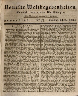 Neueste Weltbegebenheiten (Kemptner Zeitung) Samstag 24. Mai 1834