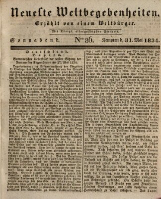 Neueste Weltbegebenheiten (Kemptner Zeitung) Samstag 31. Mai 1834